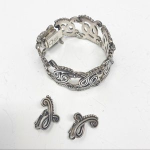 102 Los Castillo Taxco bracelet and earring set